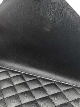 Yves Saint Laurent Envelope Triquilt Black Leather Shoulder Bag Eb1125cxzde