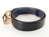 Salvatore Ferragamo Gancini Reversible Black Navy Belt Sd0526lozde