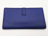 Hermes Bearn Gusset Bleu Electrique Blue Epsom Wallet Do0926czxde