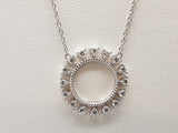0.45 Cttw Lab Grown Diamonds 0.925 Silver 3.8g Circle Necklace 20 In Do0525cide