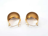 18k Yellow Gold Wide Tapered Hoop Earrings 4.8 Grams Fw0826orzdu