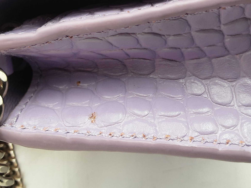 Balenciaga Shiny Calfskin Embossed Hourglass Chain Bag Lilac Sd0525pzxsa