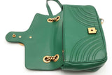 Gucci Gg Marmont Quilted Emerald Green Leather Shoulder Bag Eb0826cxzsa
