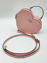 Kate Spade Love Shack Pink Leather Heart Crossbody Bag Eb1224ixdu