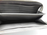 Coach Metallic Silver Crossgrain Leather Wallet Aa0626lzsa
