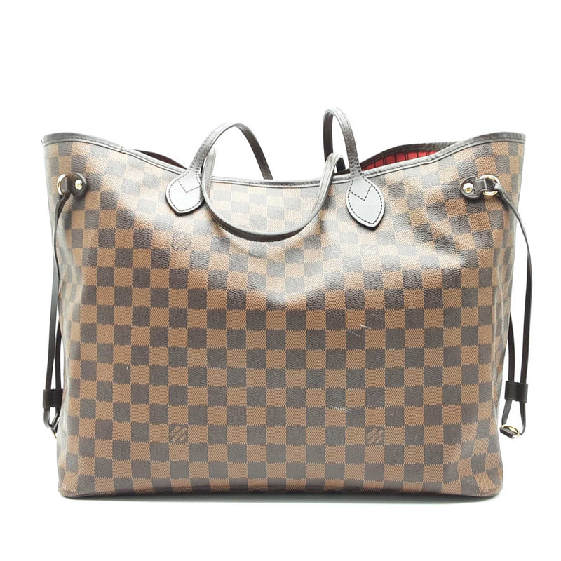 Louis Vuitton Gm Damier Ebene Neverfull Cherry Shoulder Bag Lh0924cxzde