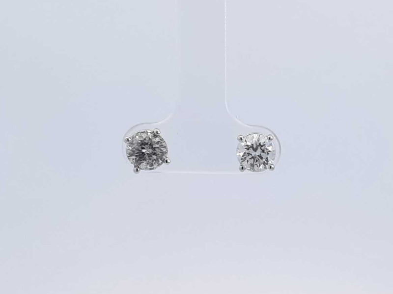 1.50 Cttw Diamond 14kt White Gold Stud Earrings 1.2 Gram Aa0325czxsa