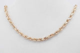 14k Yellow Gold Rope Chain Necklace 10.8 Grams 25.5 Inch Eb0426icrsa