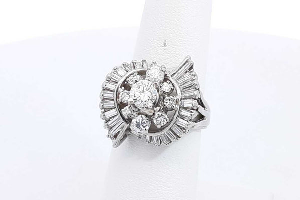 2.1ctw Diamond Ring In 14k White Gold 7.8 Grams Size 6 Eb0225lwrrsa