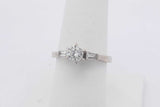 0.68cttw Diamond Ring In 14k White Gold 3.8 Grams Size 7 Eb0225exzsa