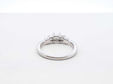 0.59 Cttw Diamond & 95% Platinum Three-stone Ring 5.7 Grams Size 7 Fw0525ocrdu