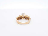 1.38 Cttw Diamond & 18k Yellow Gold Rope Ring 7.4 Grams Size 6 Fw0925lwxzdu