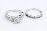 Approx. 1.15ctw Diamond Wedding Set 14k White Gold 8.1 Grams Size 7 Eb1224lxxzdu