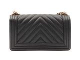 Chanel Boy Bag In Black Quilted Caviar Leather Fw0725orzxdu