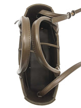 Bottega Veneta Acro Intreccio Dark Green Brown Leather Tote Bag Do1225lwrxde