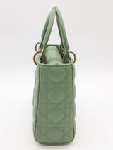 Christian Dior Lady Dior Mint Green Cannage Top Handle Bag Eb1225lrxzde