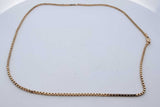 14k Yellow Gold Box Chain Necklace 7.8 Grams 17 Inch Eb0326psxde