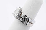 1.7cttw Diamond Wedding Set In 18k White Gold 7.6 Grams Size 5.5 Eb1025olxzsa