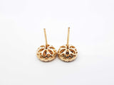 0.88 Cttw Diamond & 10k Yellow Gold Double Halo Earrings 1.5 Grams Fw0626oxzdu