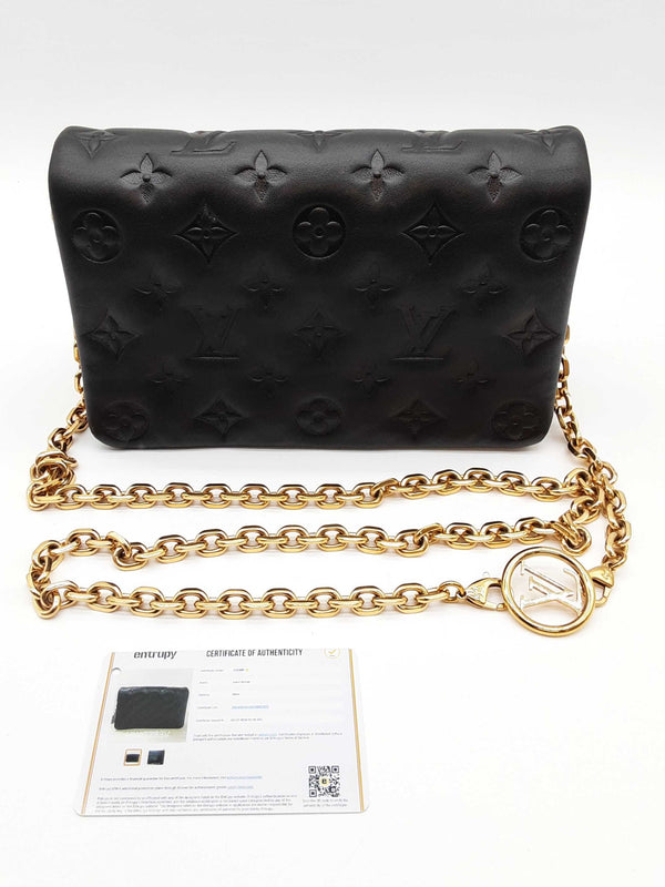 Louis Vuitton Coussin Noir Black Monogram Empreinte Leather Crossbody Bag Do0325lxzxde