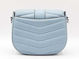 Coach Georgie Saddle Bag In Baby Blue Puffy-quilted Leather Fw1225sxdu