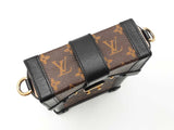 Louis Vuitton Vertical Trunk In Monogram Coated Canvas & Black Leather Fw0726rxzdu