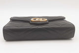 Gucci Black Chevron Quilted Matelasse Marmont Chain Wallet Eb0526orxsa