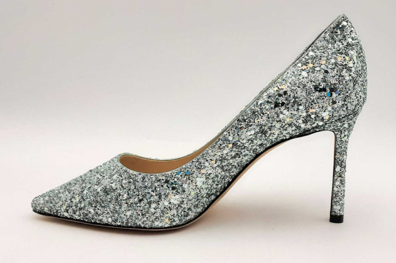 Jimmy Choo Miami Mint Glitter Romy Size 37.5 Eb0823lcrsa