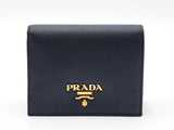 Prada Small Wallet In Navy Blue Saffiano Leather Fw0626wrzdu