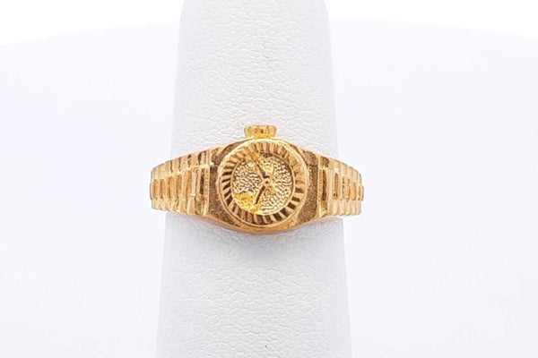 24k Yellow Gold Ring 6.5 Grams Size 5 Eb1024wexsa