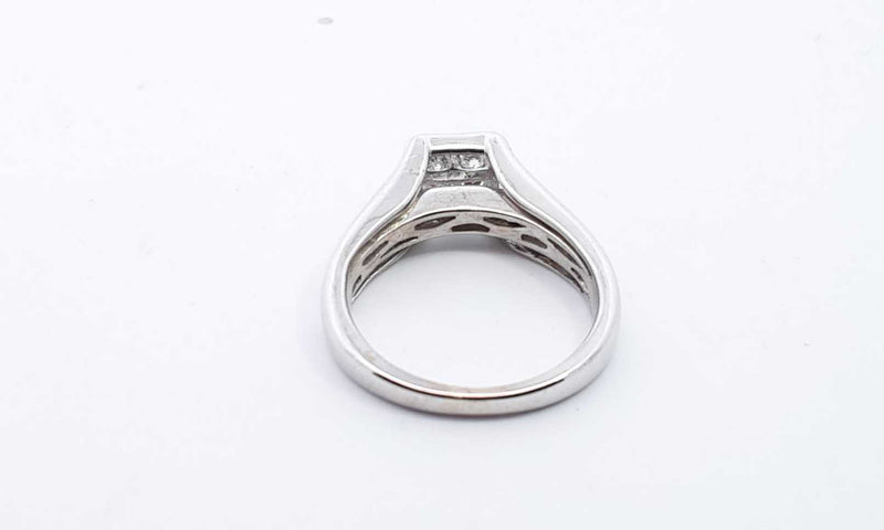 10k White Gold 1.9ctw Diamond Ring Size 7.25, 4.85g Hs1223lrxsa