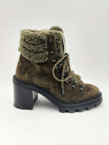 Jimmy Choo Eshe 65 Shearling Hiking Boots Size It 38.5 Us 8.5 Women Fw0924orxsa