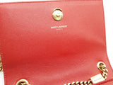 Yves Saint Laurent Ysl Kate Red Leather Chain Crossbody Bag Do0726pxzde