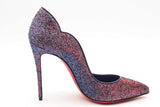 Christian Louboutin Hot Chick Starlight Lurex Heels Size 37 Eb1024lrxsa