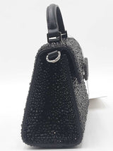 Valentino Vsling Black Rhinestone Top Handle Bag Eb1125exzdu