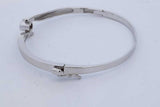 0.33ctw Diamond Hinged Bangle Bracelet In 14k White Gold 13.9 Grams Eb0926llrxde