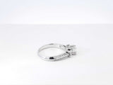 1.22 Cttw Three-stone Cathedral Ring In 14k White Gold 4 Grams Size 7.75 Fw0526lwxzdu