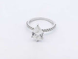 2.01 Cttw Pear-cut Diamond & 14k White Gold Ring Size 6, 2.4 Grams Fw0524owxzdu