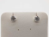 1.04 Cttw Lab Grown Diamonds 14k White Gold 0.7g Stud Earrings Do0726orxde