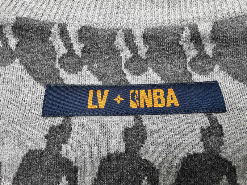 Louis Vuitton X Nba Logo Gray Cotton Sweatshirt Size Xxl Do0425wxzde