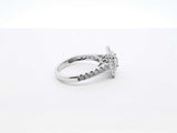 1.32 Cttw Diamond & 14k White Gold Double Halo Ring 4.1 Gram Sz 6.75 Fw0725pzxdu