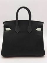 Hermes Birkin 25 Custom Tricolor Green Epsom Palladium Handbag Do0226oclxzde