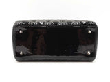 Christian Dior Lady Dior In Black Patent Cannage Leather Fw00825lzxzdu