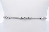 0.05cttw Diamond Cable Link Bracelet 18k White Gold 8.1 Grams 7 Inch Eb0526cxzde