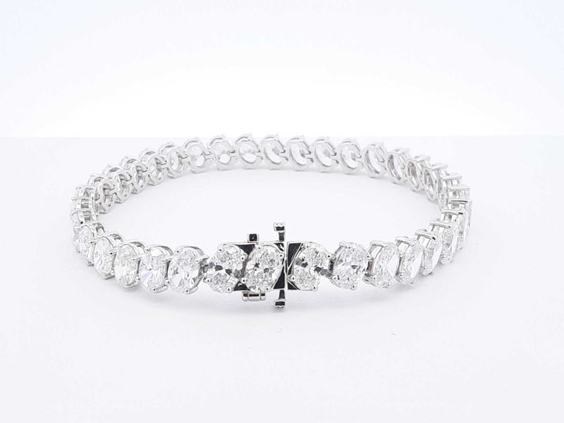 18.0 Cttw Lab Grown Diamond & 14k Gold Bracelet 12.9 Gram 6.25 Inch Fw0425prxzdu