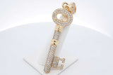 11.13cttw 18k Yellow Gold Diamond Key Pendant 44.4 Grams Eb0626pxxzdu