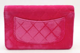 Chanel Hot Pink Quilted Velvet Wallet On Chain Eb0726lxxzsa