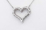 Tiffany & Co. Diamond Heart Pendant Necklace Platinum 4.4g 16 Inch Eb0826orxzde