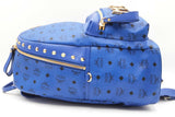 Mcm Stark Visetos Studded Blue Leather Backpack Sd0426orzdu