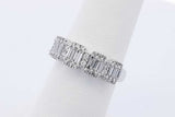0.6cttw Diamond Ring In 14k White Gold 3.4 Grams Size 6 Eb0326osrdu
